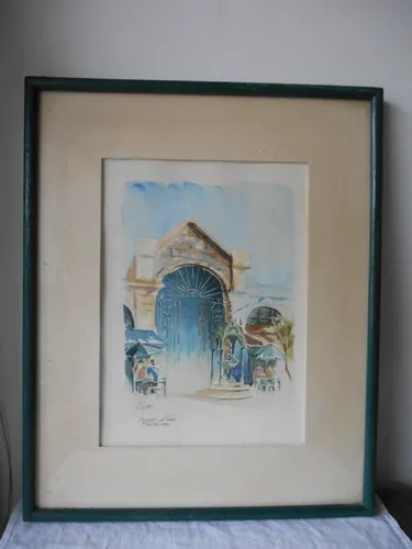 comprar Cuadro Acuarela Firmado Alvaro Rosas - Mercado Del Puerto