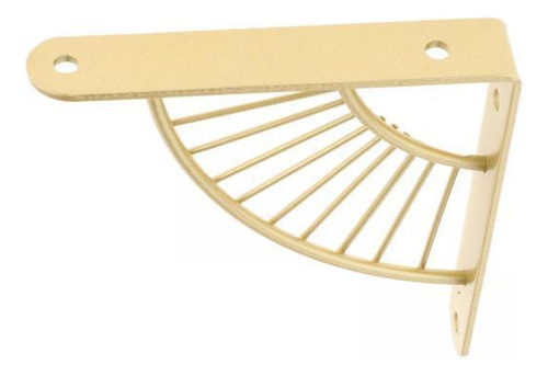 ~ 4 Suporte De Prateleira Flutuante Para 15cm Dourados