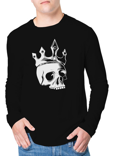 Polera Manga Larga - Skull Calavera D8