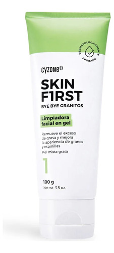 Limpiadora Facial Gel Skin First Bye Granitos Cyzone