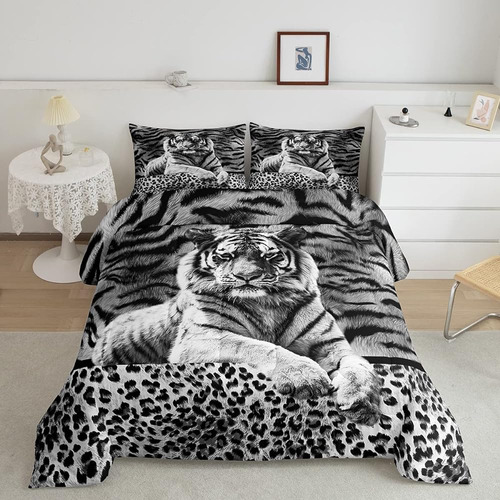 Edredón Erosebridal Tiger Insert Queen,safari Animal Bedding