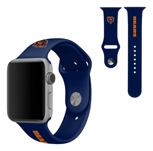 Malla Para Apple Watch 42/44/45/49mm Nfl Chicago Bears Azul