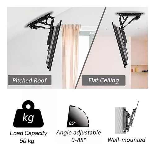 Soporte Tv Techo Motorizado Brazo Hidráulico 32-75 Control R