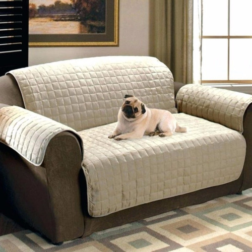 Protector Forro Sala Mueble Doble Faz 1 Puesto Pelos Mascota