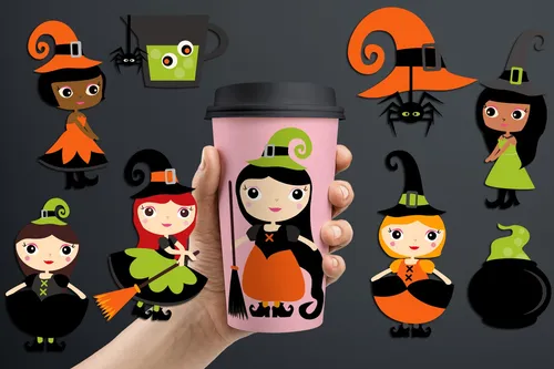 Imágenes Digitales Halloween Brujitas Halloween Witch