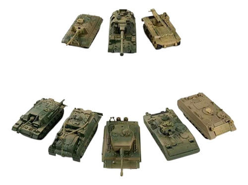 8 Piezas Modelo De Tanque En Miniatura Escala 1:72 Modelo De