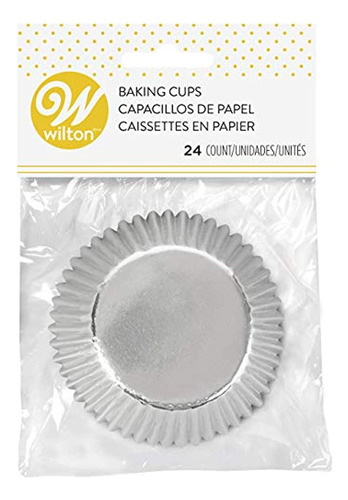 Wilton Bakecups Silver Foil 24ct, 2 Pulgadas