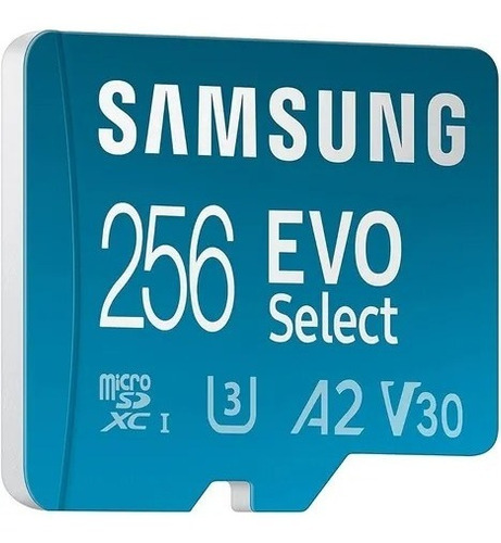 Microsd 256gb Samsung Evoselect+ 4k 130mb/s U3 A2 V30+adapta