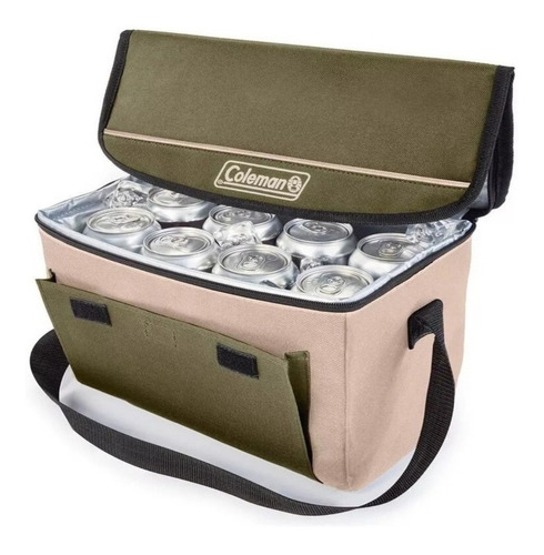Imagen 3 de 10 de Conservadora Bolso Termico Coleman 18 Latas 17lts 20hs Verde