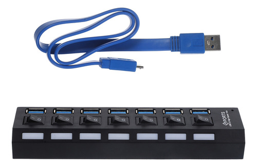 Hub Usb 3.0 De 7 Puertos Con Encendido/apagado Individual