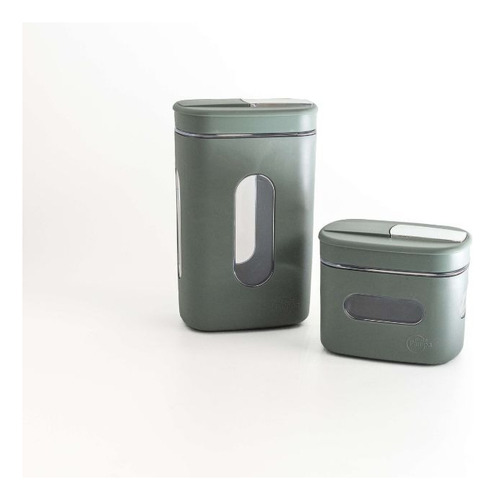 Mate Pampa Pampera - Kit Yerbera + Azucarera Verde Musgo