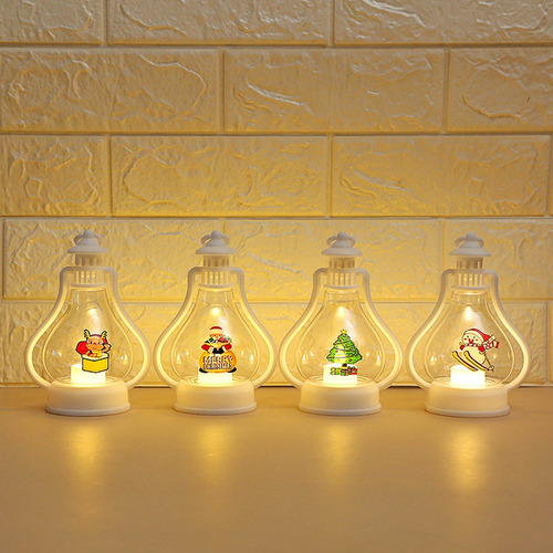 4 Piezas Linterna Led Portátil Para Decoración De Navidad