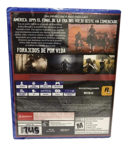 Imagen 2 de 4 de Red Dead Redemption 2 Para Ps4 Español Fisico Envio Gratis