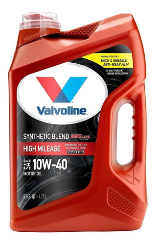 Aceite Semi Sintético 10w40 Valvoline Usa Garrafa 5 Litros