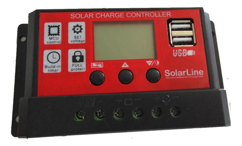 Regulador De Carga P/ Panel Solar Fotovoltaicos 12v 10amp