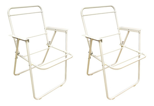 Imagen 1 de 7 de Armazón Silla Plegable Hierro Pintado Kit X2 - Disentino