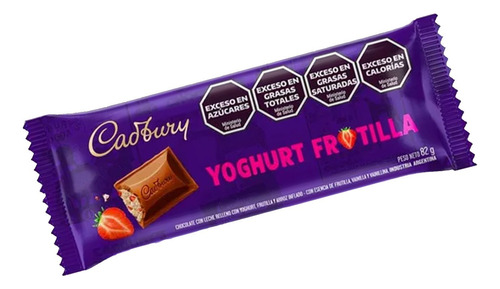  2 Tabletas Chocolate Cadbury Relleno Frutilla 82g Promocion