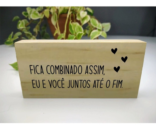 Plaquinha Decorativa Gravada Com Frase Para Rack/estante