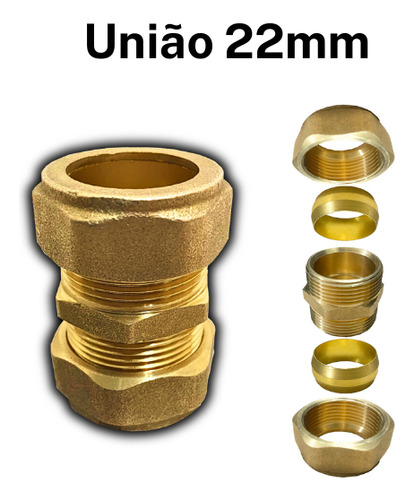 Kit Conexão União Fácil Tubo 22mm P/3 Coletor Solar