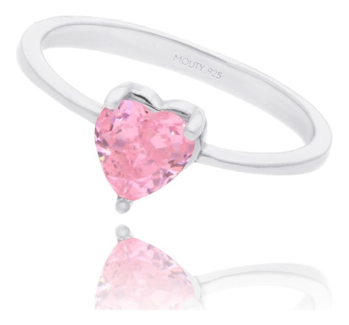 Anillo De Promesa Zara C. Rosa Plata.925 Pareja Amor Mouty