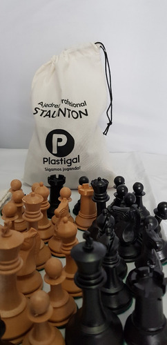 Imagen 3 de 5 de Juego Ajedrez Staunton Profesional-bolsa Deluxe Sin Tablero