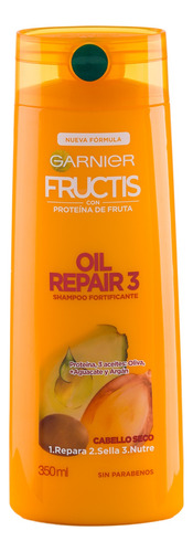 Shampoo Garnier Fructis Reparación de aceite en botella de 350mL por 1 unidad