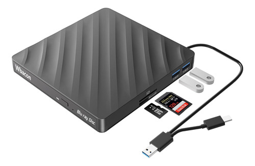 Unidad Blu-ray Externa 5 En 1, Grabadora De Dvd Bluray Exter