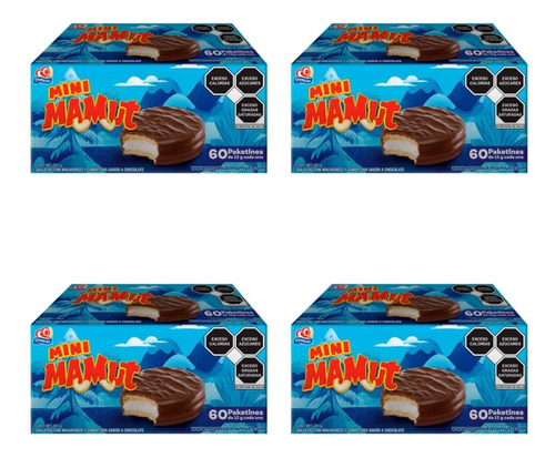 Galletas Mini Mamut Gamesa  60pz De 12 Gr C/u (4 Cajas)