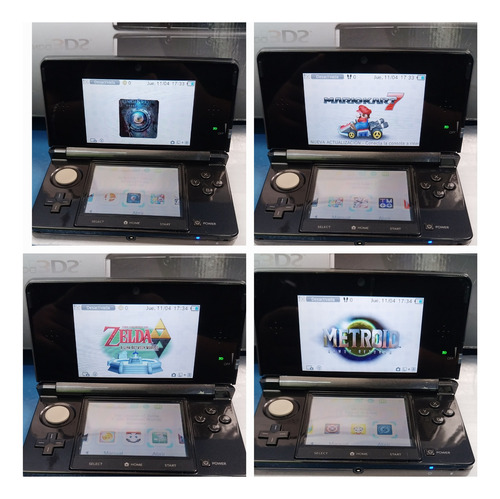Nintendo 3ds En Caja 64g Liberada Negro (Usado)