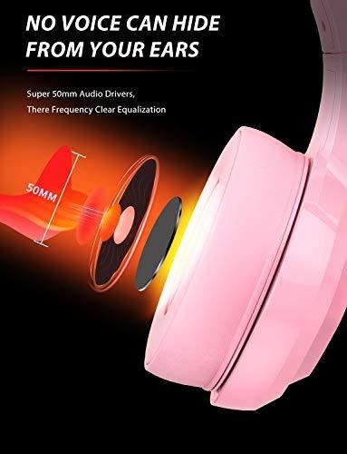 Imagen 3 de 8 de Auriculares Gamer Ziumier Rosa Led Rgb C/mic Ps4 Xbox One Pc