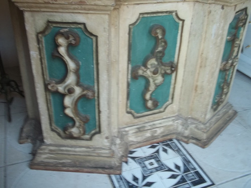 Imagem 3 de 10 de Sergioschw Antigo Altar Mesa Capela Igreja Policromado 137 C