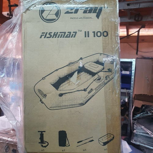 Bote Safari Pesca Fishman Ii 100 + Remos + Bombin + Bolso