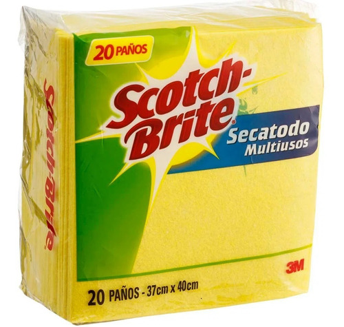 Paño Amarillo  Scotch-brite  X 20 Unid 