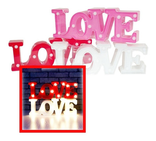 Lámpara Forma Love Led Decorativa / Habitación