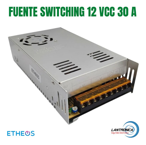 Imagen 2 de 9 de Fuente Switching 12v 30a Regulada C Protección Led Cctv 360w