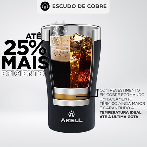 Copo Térmico Arell Inox A Vácuo 500ml Oficial Flamengo 12