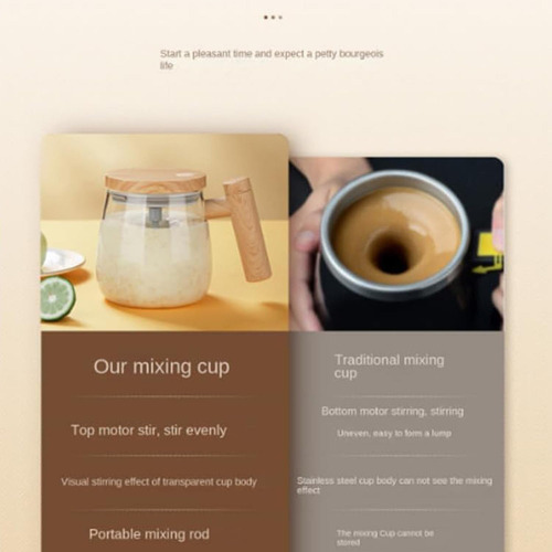 Bx Taza De Café Eléctrica De Alta Agitación Automática Para