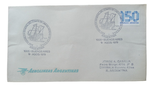 Sobre Aerolineas Argentinas Xxiv Lineas Aereas Upae 1979