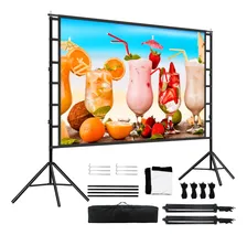 Pantalla De Proyector Portátil Plegable De 120'' Con Soporte