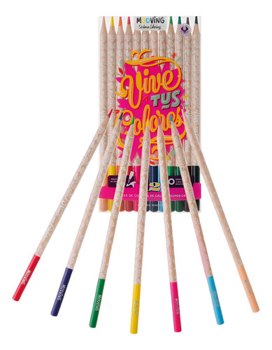 Mooving Lápices De Colores - 12 Colored Pencils