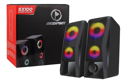 Parlante Gaming Checkpoint Sx100, Conexion 3.5mm Rgb