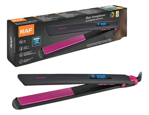 Alisadora De Pelo Profesional Led Raf R4003 Plancha Cabello