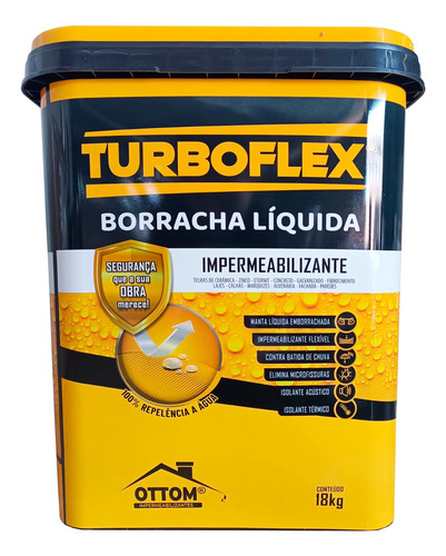 Emborrachamento Turboflex Mega Proteçao  Lajes Paredes Telha