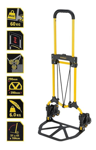 Carreta Escalador Coche Carga Plegable 30/60kg Stanley