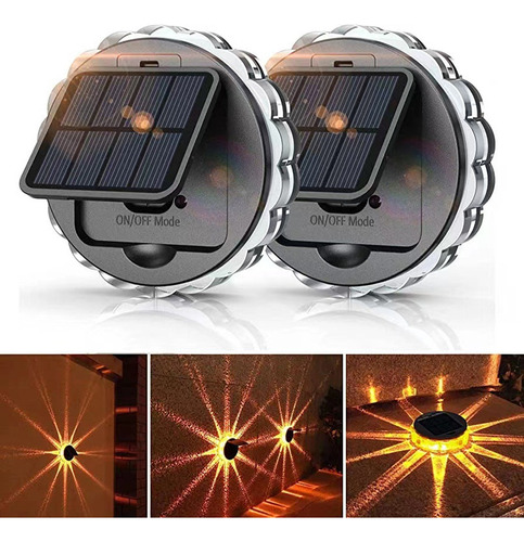 Nuevo Aplique Solar Exterior Pétalo 2 Pcs