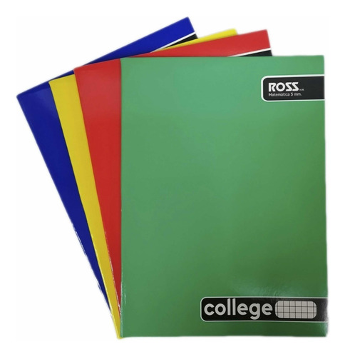 Pack 8 Cuadernos College Ross 7mm 80 Hojas