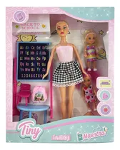 Comprar Muñeca Tiny Maestra + 2 Muñequitas Y Accesorios Tiny