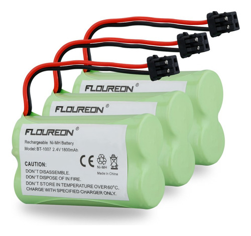 Floureon Bateria Telefono Inalambrico Recargable Verde