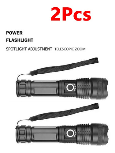 Lámpara Tática Superpoderosa Led Xhp50 Con Zoom De 2 Lúmenes