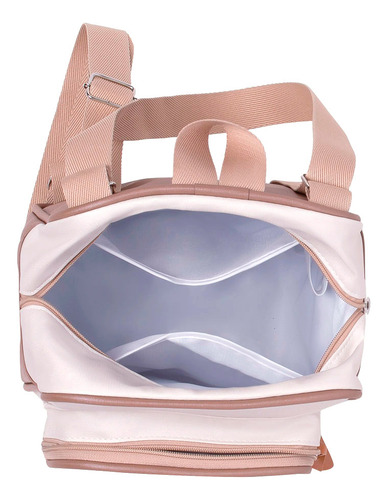 Mochila Maternidade 2 Em 1 Pirulitando Petit Caramelo Cor Marrom